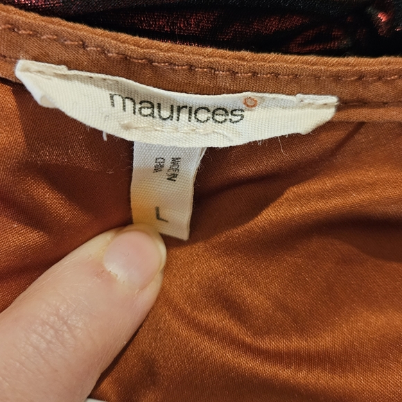 Maurices Rust Orange Drawstring Jacket - Picture 3 of 5